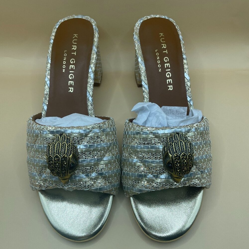 KURT GEIGER KENSINGTON BLOCK MULE HEEL 7 - Picture 1 of 13